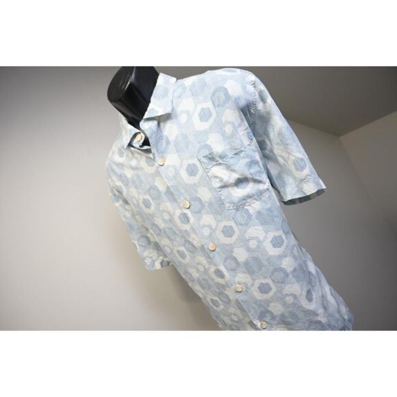 Tommy Bahama Hawaiian Shirt 100% Silk Geometric Short Sleeve Mens Size XL - Picture 2 of 11